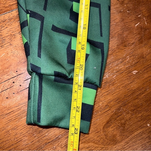 Sa-Shine Geometric Print Hoodie Small Men's Multicolored Green and Black pockets - Picture 6 of 7